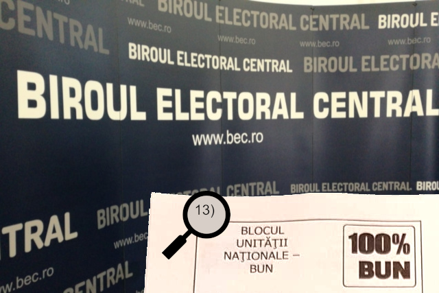 Numarul 13 pe buletinul de vot